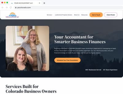 YOUR ACCOUNTANT LLC website flat mockup
