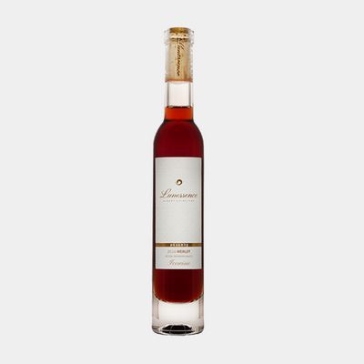 Mockup of Lunessence-branded ice wine bottle